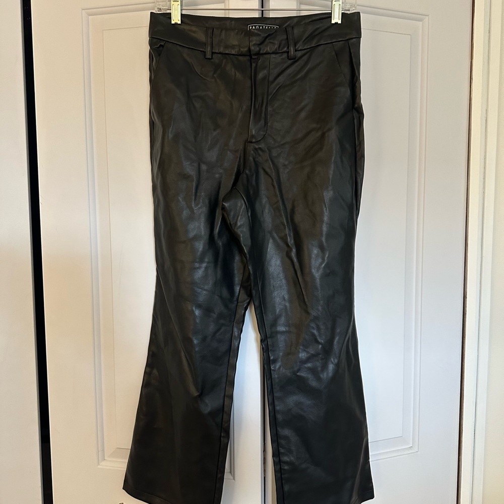 Bagatelle Black Faux Leather Trousers